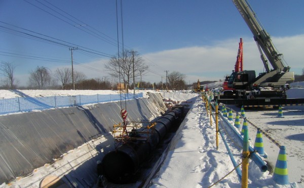 上士幌北地区　萩ヶ岡排水路東4線工区工事