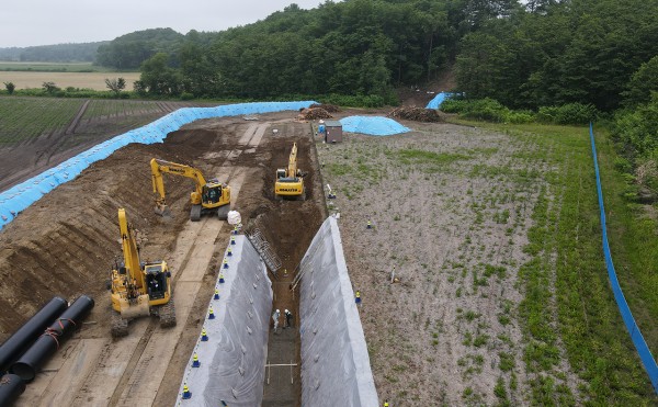 芽室川西地区　帯広かわにし導水路伏美19線工区工事