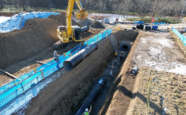 芽室川西地区　帯広かわにし導水路伏美21線工区工事